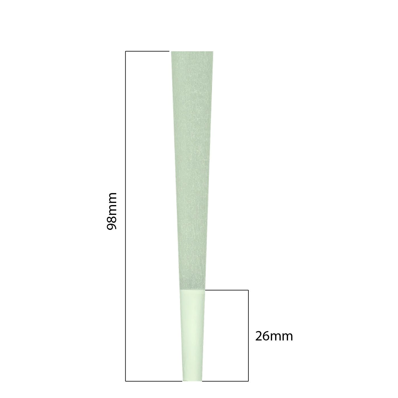 98mm Cones - Green (800ct)