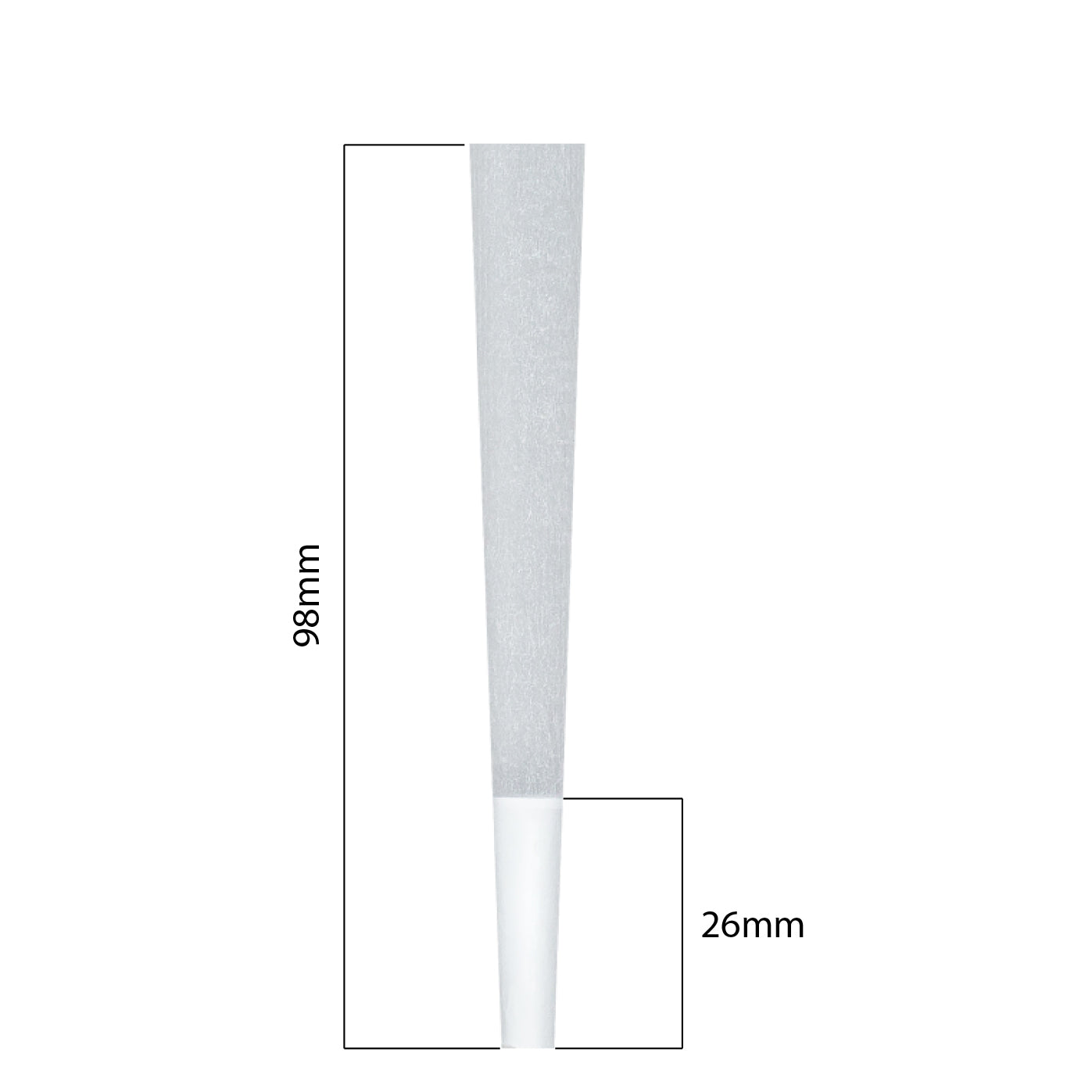 98mm Cones - White (800ct)