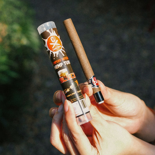 Terpene Infused Hemp Tube w/ Glass Tip - BLACK (12ct display)