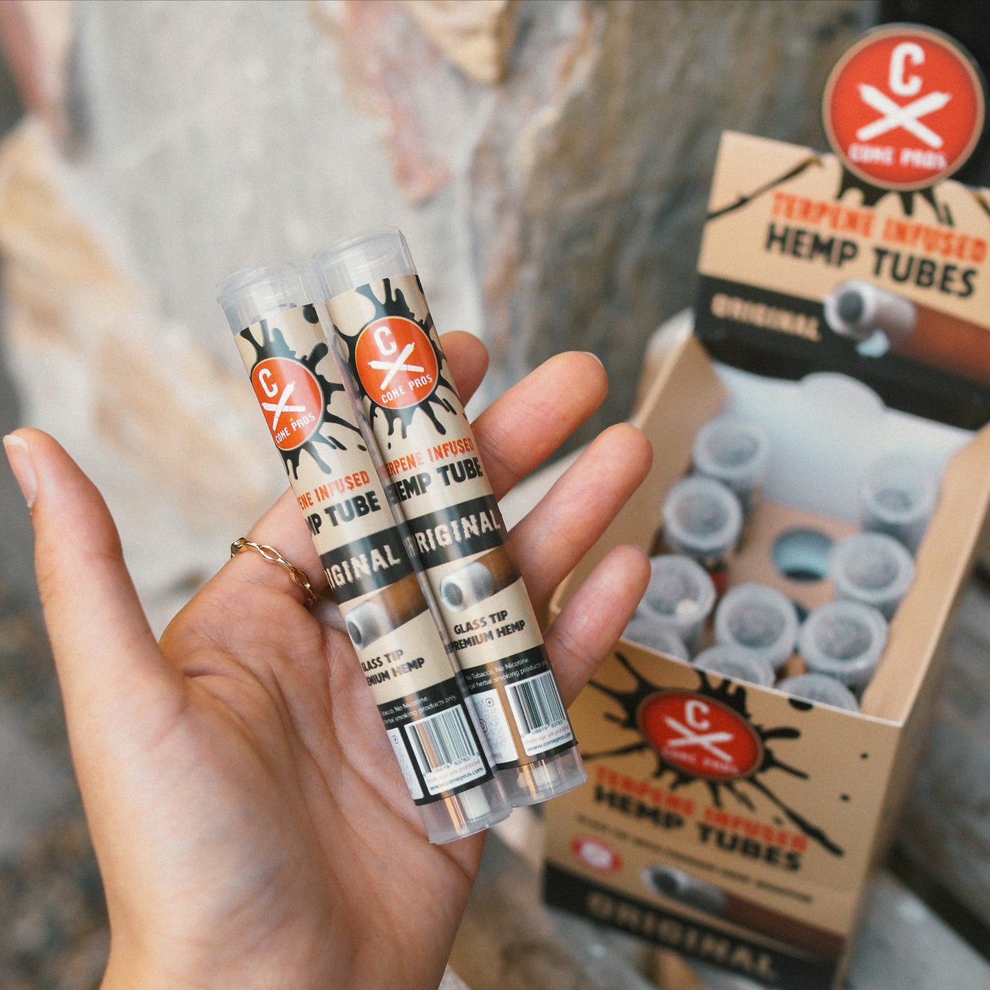 Terpene Infused Hemp Tube w/ Glass Tip - ORIGINAL (12ct display)