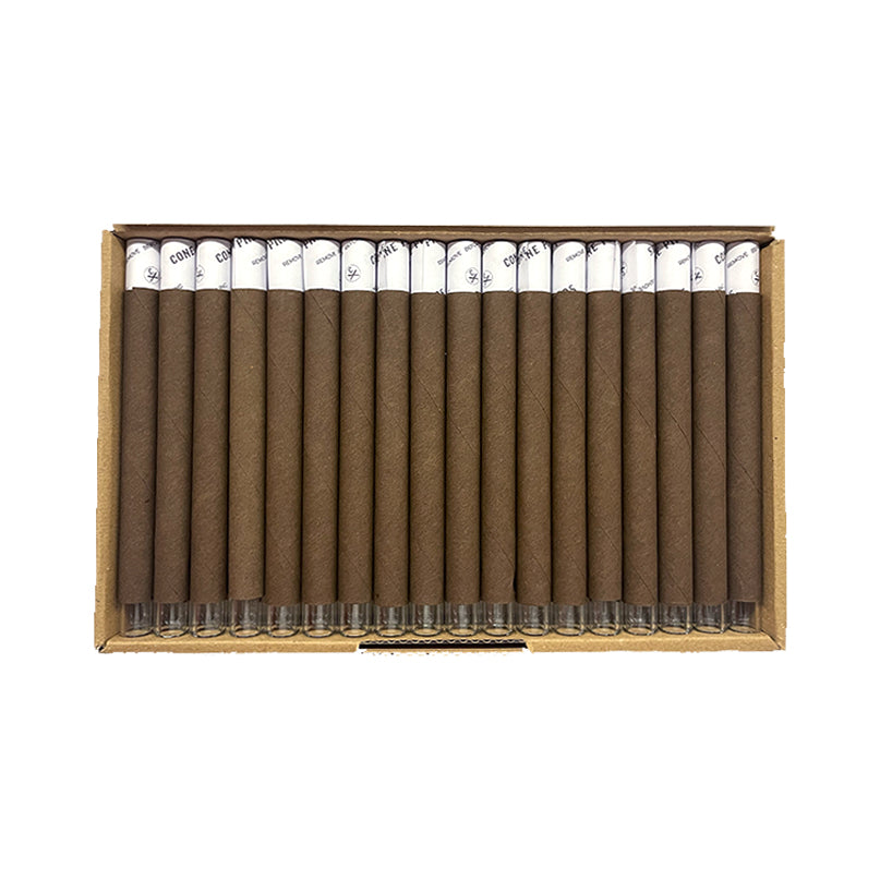 11x109mm Hemp Tubes - Glass Tip (exposed) - Dark Brown (90ct)