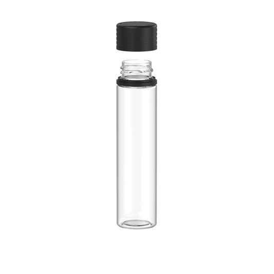 Chubby Gorilla Spiral Tube (CR/TE) - 95mm - CLEAR TUBE w/ BLACK CLOSURE - 300ct