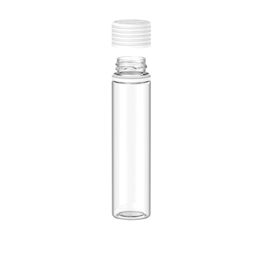 Chubby Gorilla Spiral Tube (CR/TE) - 95mm - CLEAR TUBE w/ WHITE CLOSURE - 300ct