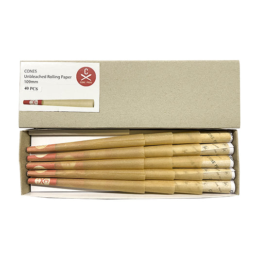 109mm Cones - Unbleached (40ct)