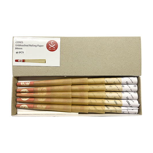 84mm Cones - Unbleached (40ct)