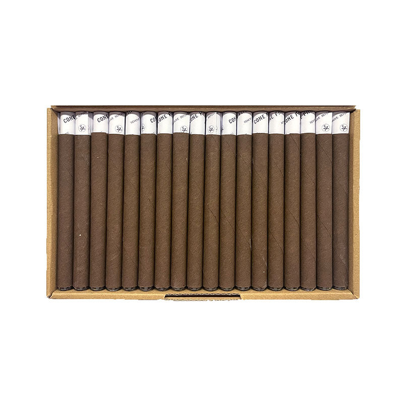 11x109mm Hemp Tubes - Glass Tip (covered) - Dark Brown (90ct)