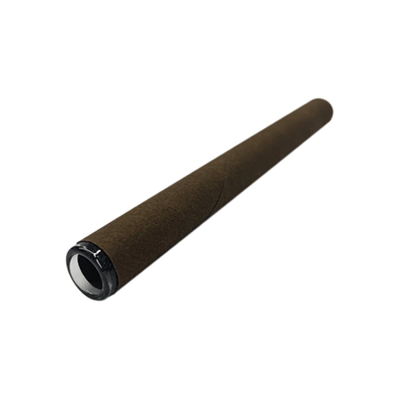11x109mm Hemp Tubes - Glass Tip (covered) - Dark Brown (90ct)