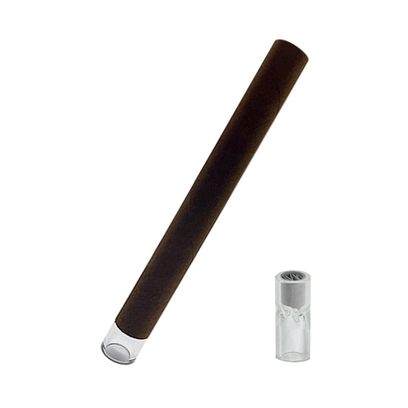 11x109mm Hemp Tubes - Glass Tip (exposed) - Dark Brown (90ct)