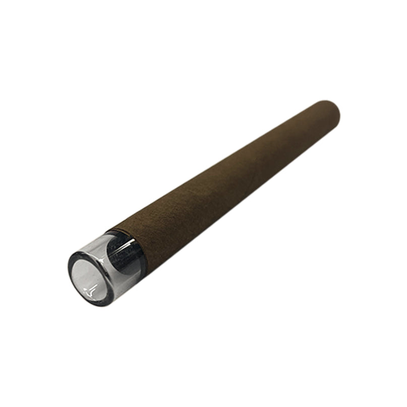11x109mm Hemp Tubes - Glass Tip (exposed) - Dark Brown (90ct)