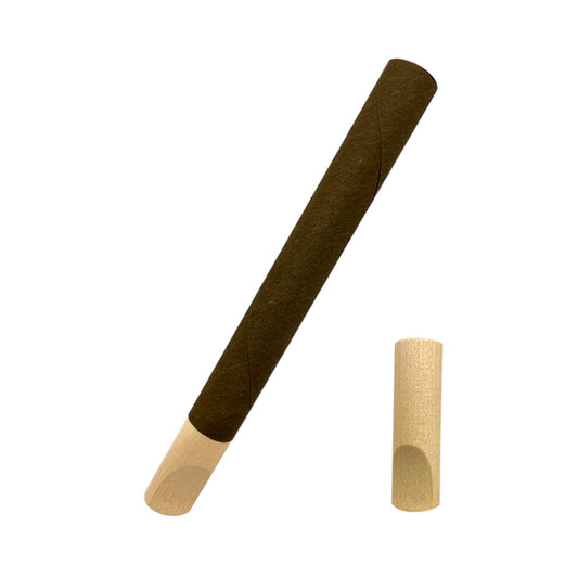 11x109mm Hemp Tubes - Wood Tip - Dark Brown (85ct)