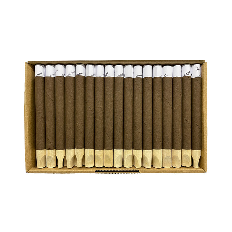 11x109mm Hemp Tubes - Wood Tip - Dark Brown (85ct)