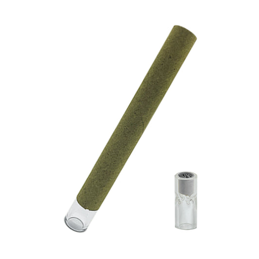 11x109mm Hemp Tubes - Glass Tip (exposed) - Green (85ct)
