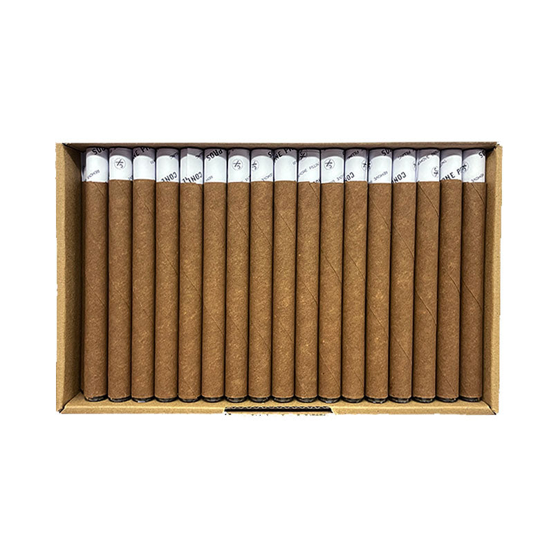 11x109mm Hemp Tubes - Glass Tip (covered) - Light Brown (85ct)