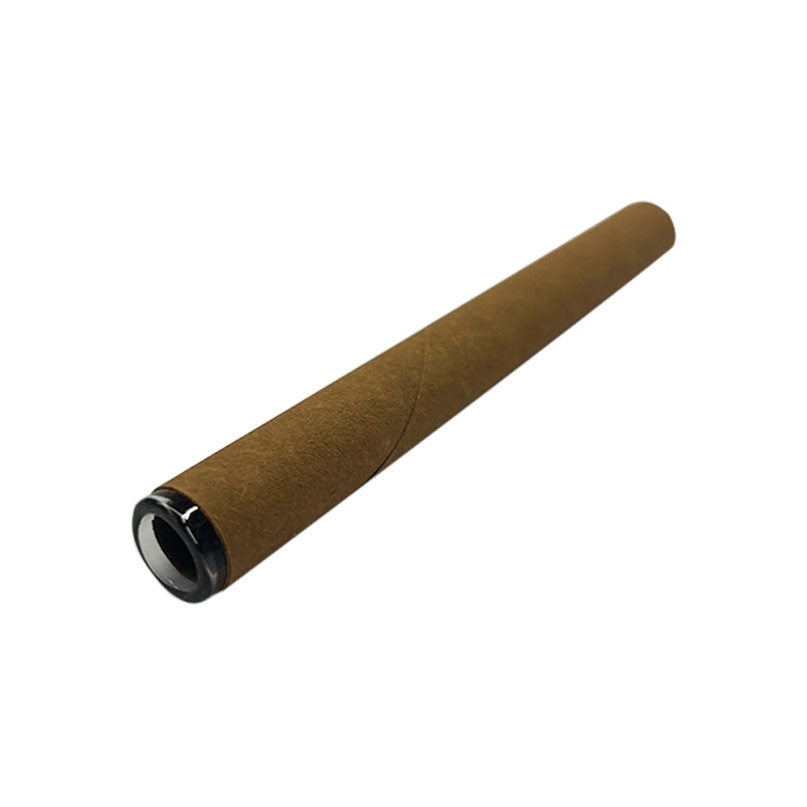 11x109mm Hemp Tubes - Glass Tip (covered) - Light Brown (85ct)