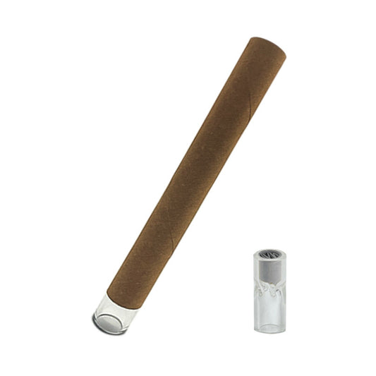 11x109mm Hemp Tubes - Glass Tip (exposed) - Light Brown (85ct)