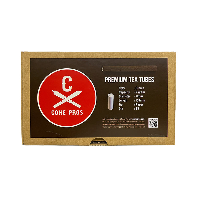 11x109mm Hemp Tubes - Paper Tip - Light Brown (85ct)