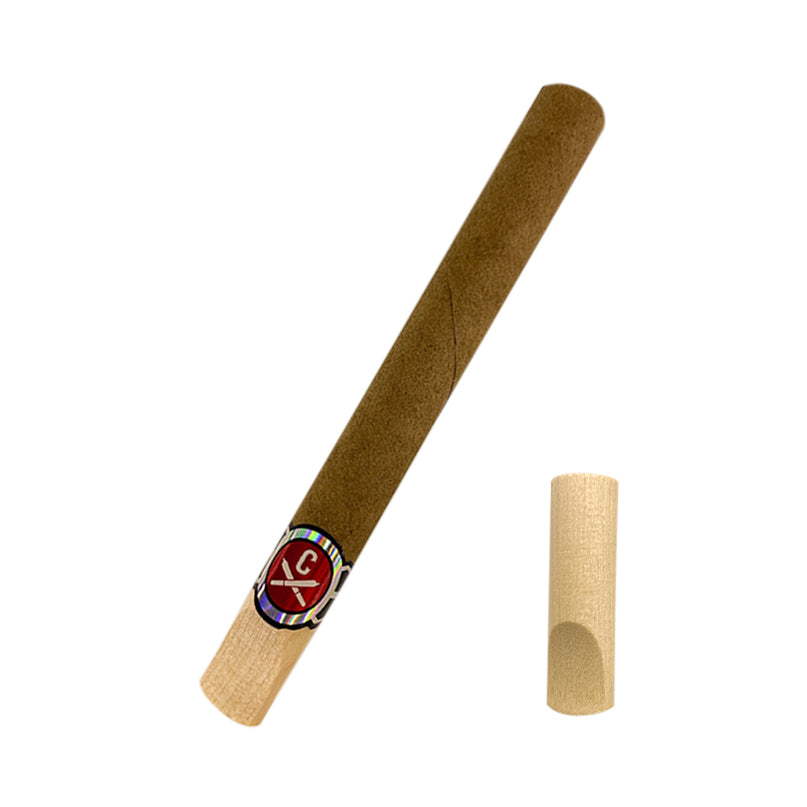 11x109mm Hemp Tubes - Wood Tip - Light Brown (10ct)