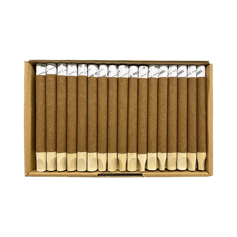 11x109mm Hemp Tubes - Wood Tip - Light Brown (85ct)