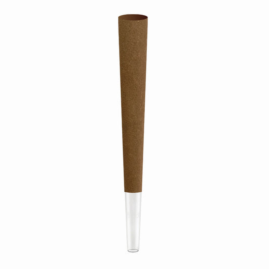 109mm Hemp Cones - Glass Tip - Light Brown (400ct)