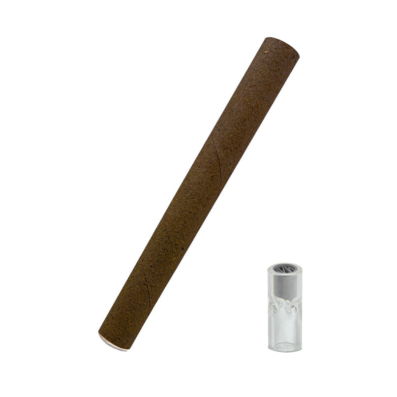 11x109mm Hemp Tubes - Glass Tip (covered) - Dark Brown (90ct)