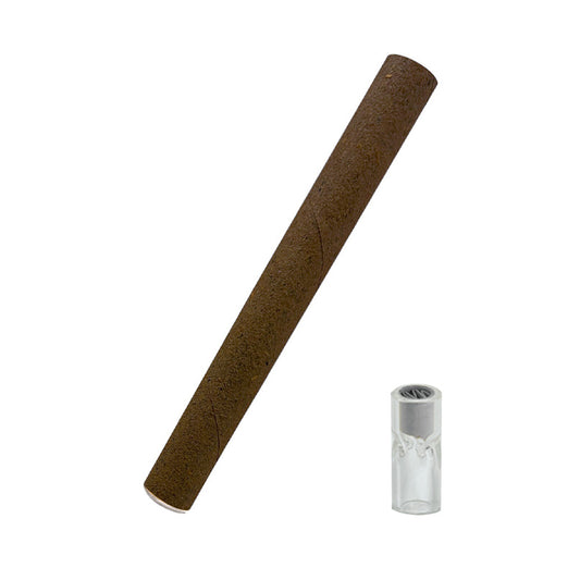 11x109mm Hemp Tubes - Glass Tip (covered) - Dark Brown (90ct)