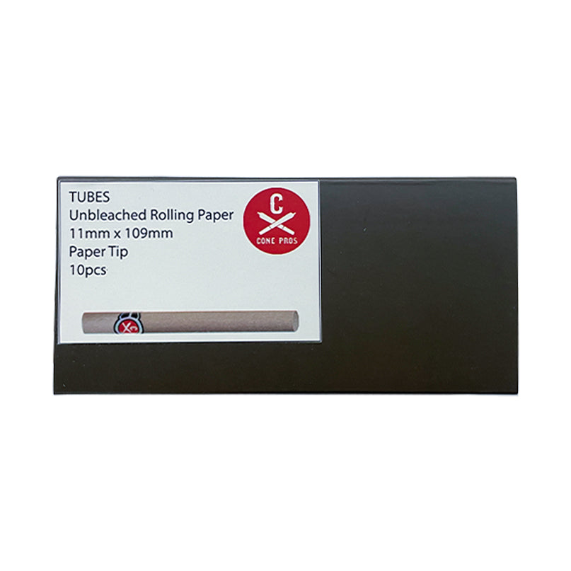 11x109mm Rolling Paper Tubes - Paper Tip - Unbleached (10ct)