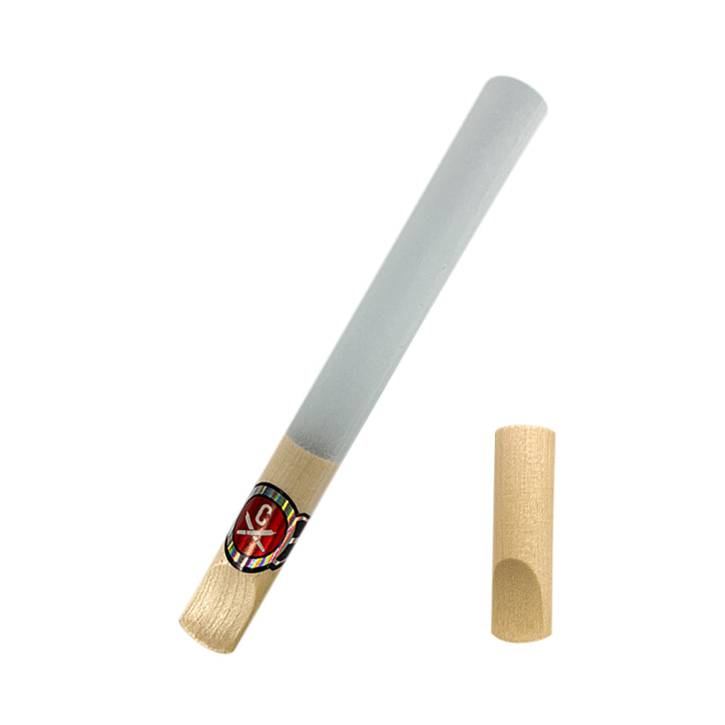 11x109mm Rolling Paper Tubes - Wood Tip - White (10ct)