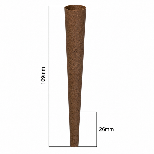 109mm Hemp Cones - Dark Brown (400ct)