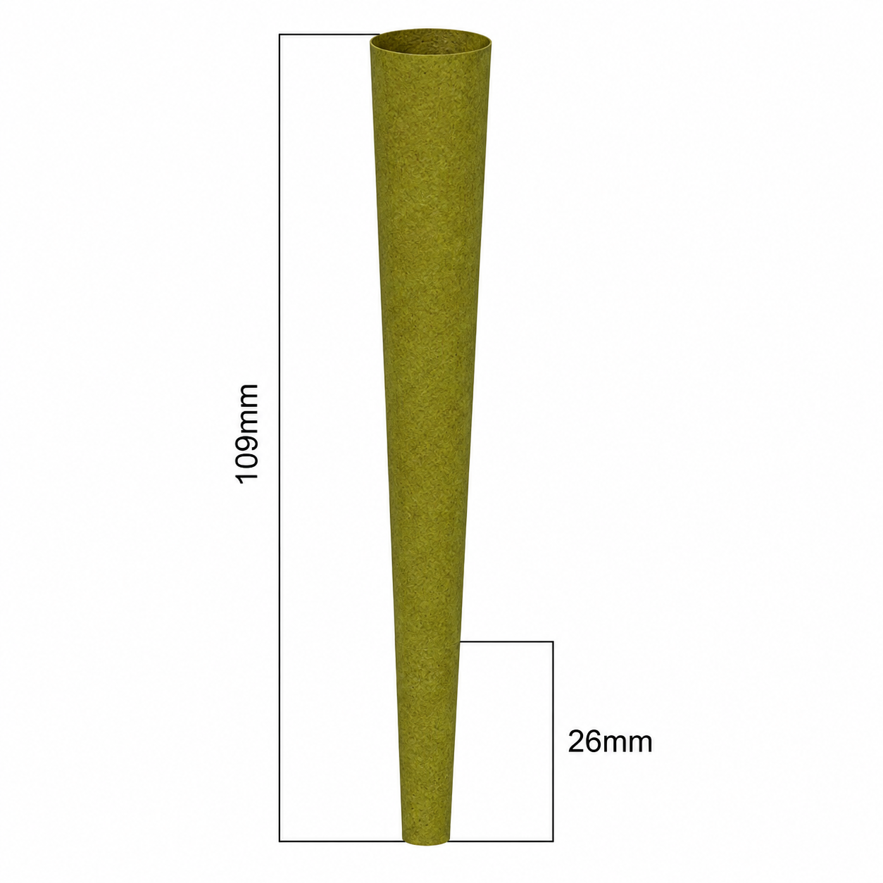 109mm Hemp Cones - Green (400ct)