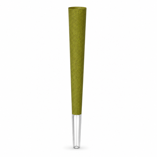 109mm Hemp Cones - Glass Tip - Green (400ct)