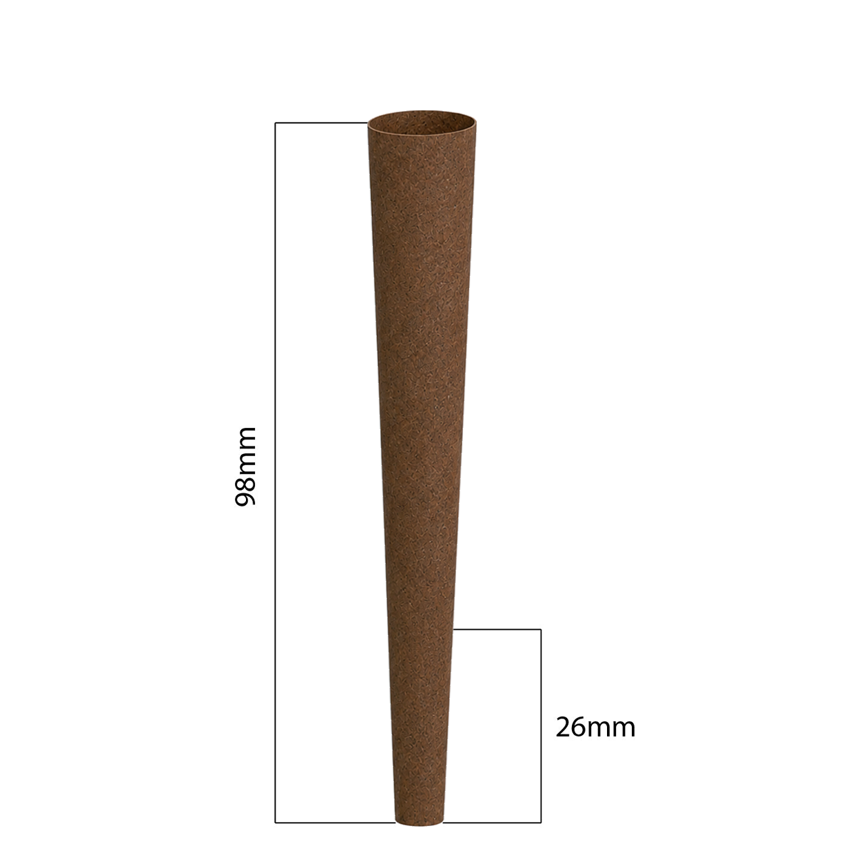 98mm Hemp Cones - Dark Brown (400ct)