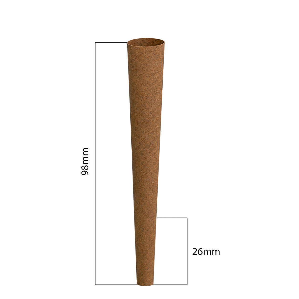 98mm Tea Cones - Brown (400ct)