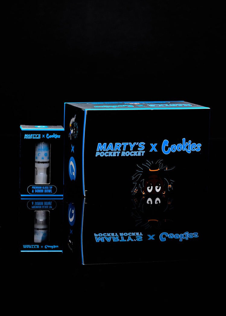 Marty's Pocket Rocket x Cookies Collab Glass Tip