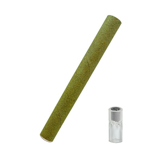 11x109mm Hemp Tubes - Glass Tip (covered) - Green (85ct)