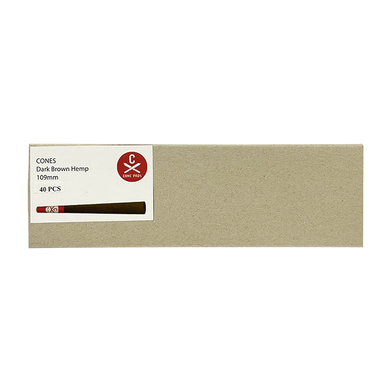 109mm Hemp Cones - Dark Brown (40ct)