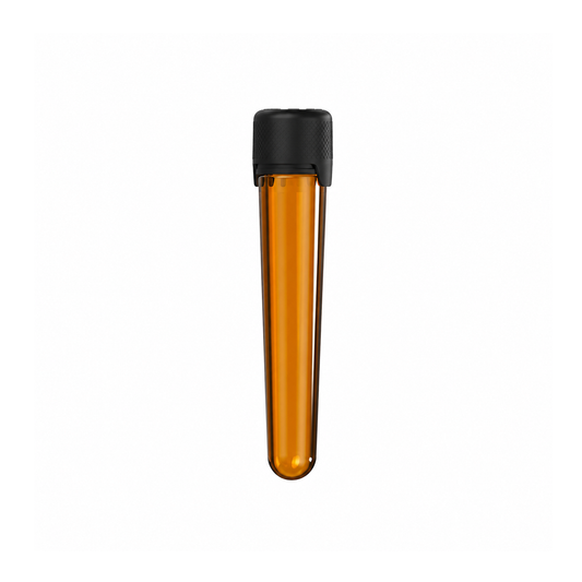 Chubby Gorilla Aviator Tube (CR/TE) - 100mm - AMBER TUBE w/ BLACK CLOSURE - 500ct