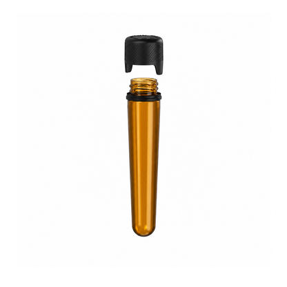 Chubby Gorilla Aviator Tube (CR/TE) - 100mm - AMBER TUBE w/ BLACK CLOSURE - 500ct