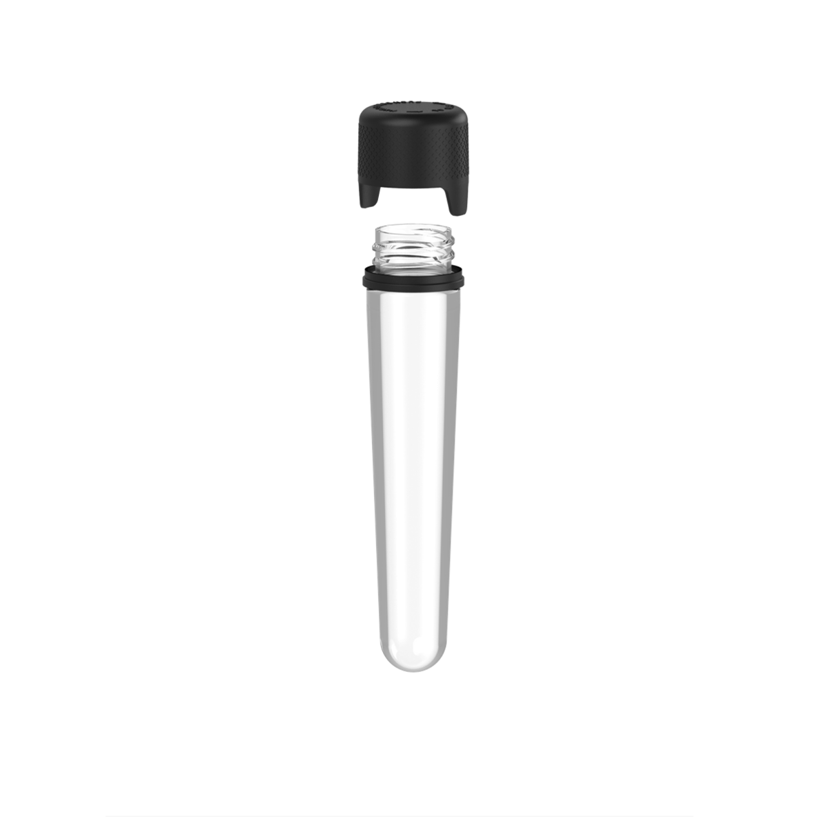 Chubby Gorilla Aviator Tube (CR/TE) - 100mm - CLEAR TUBE w/ BLACK CLOSURE - 500ct