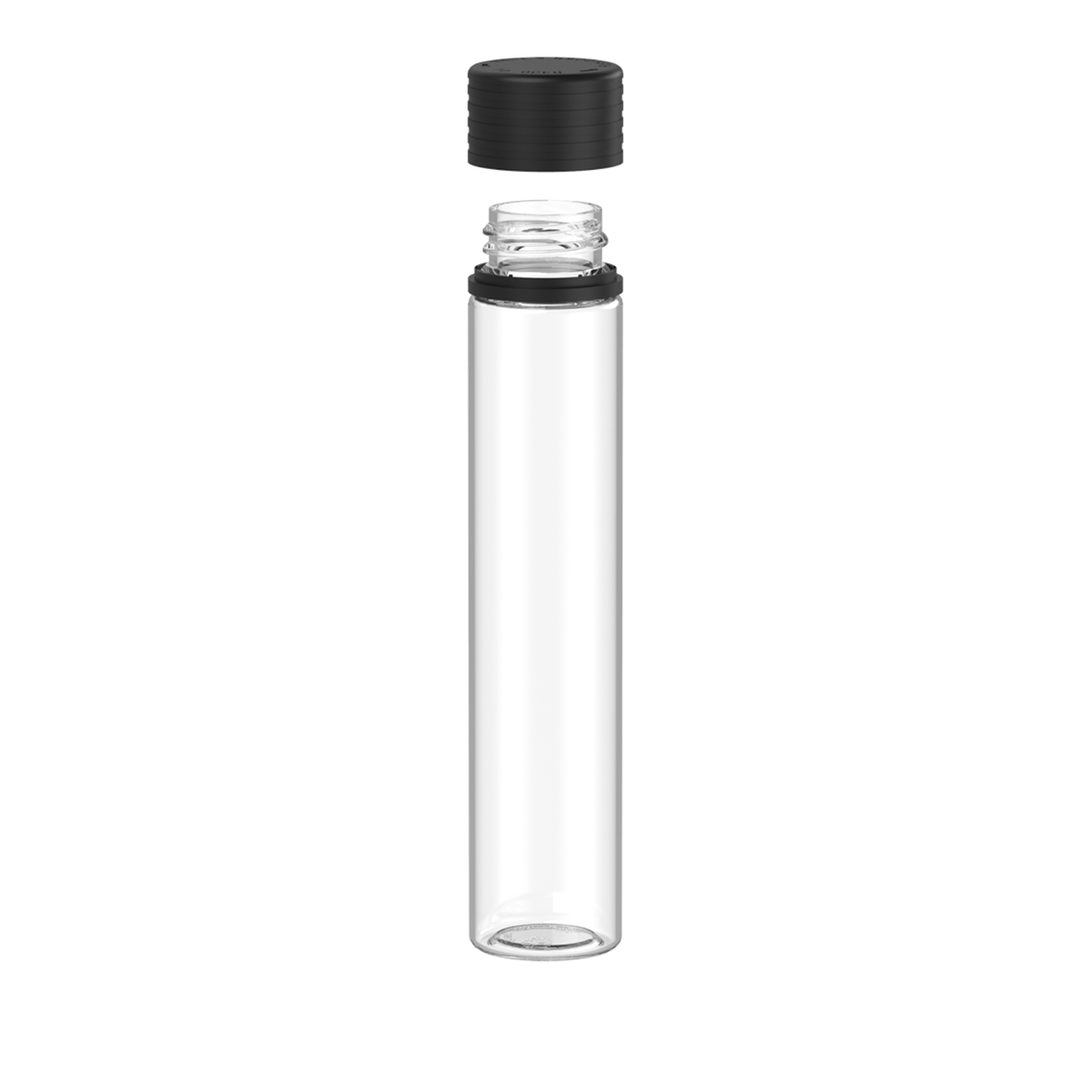 Chubby Gorilla Spiral Tube (CR/TE) - 115mm - CLEAR TUBE w/ BLACK CLOSURE - 200ct
