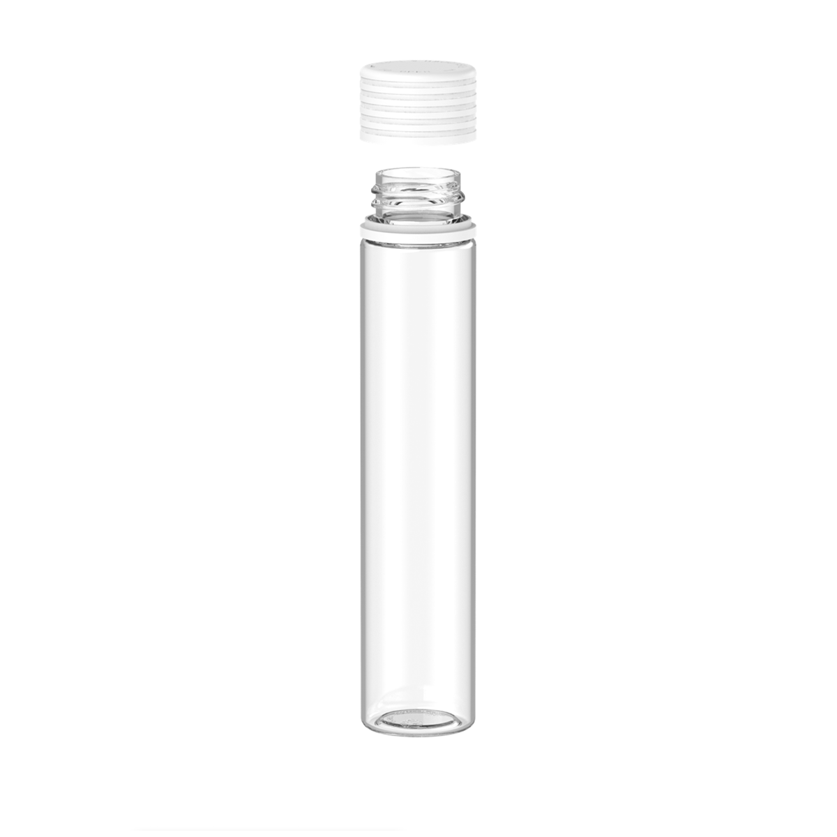 Chubby Gorilla Spiral Tube (CR/TE) - 115mm - CLEAR TUBE w/ WHITE CLOSURE - 200ct