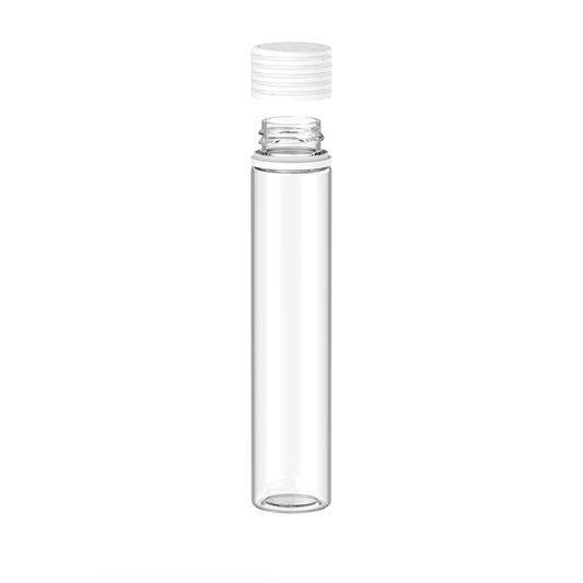 Chubby Gorilla Spiral Tube (CR/TE) - 115mm - CLEAR TUBE w/ WHITE CLOSURE - 200ct