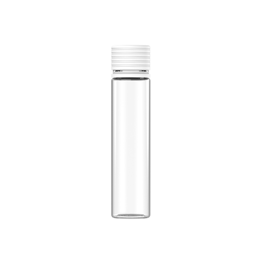 Chubby Gorilla Spiral Tube (CR/TE) - 95mm - CLEAR TUBE w/ WHITE CLOSURE - 300ct