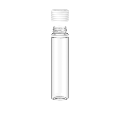 Chubby Gorilla Spiral Tube (CR/TE) - 95mm - CLEAR TUBE w/ WHITE CLOSURE - 300ct