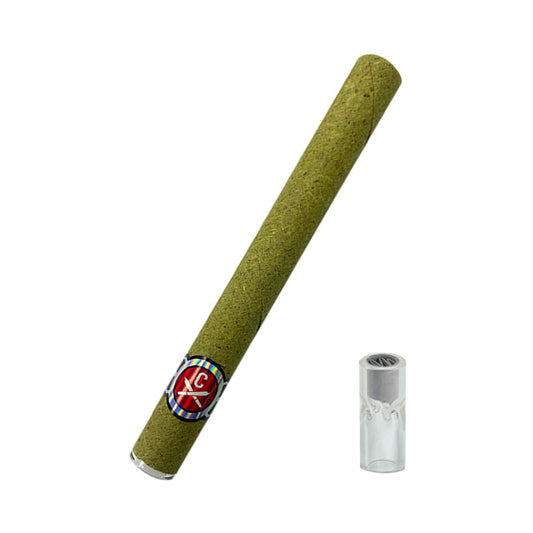 11x109mm Hemp Tubes - Glass Tip -Green (10ct)