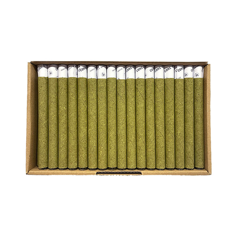 11x109mm Hemp Tubes - Glass Tip (covered) - Green (85ct)