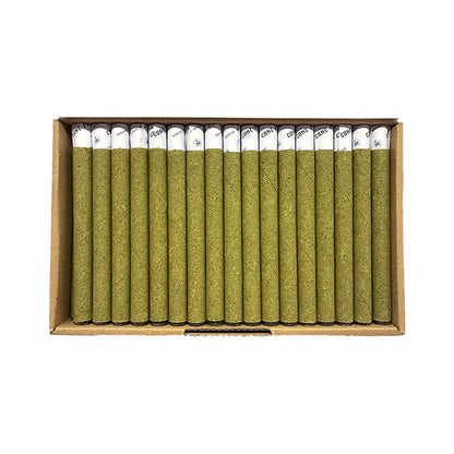 11x109mm Hemp Tubes - Glass Tip (covered) - Green (85ct)