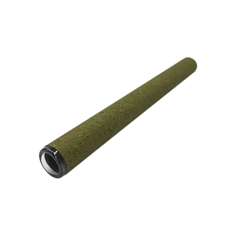 11x109mm Hemp Tubes - Glass Tip (covered) - Green (85ct)