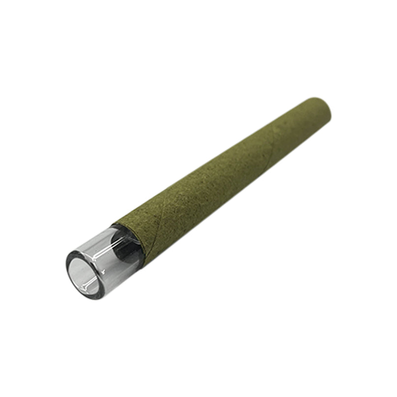 11x109mm Hemp Tubes - Glass Tip (exposed) - Green (85ct)