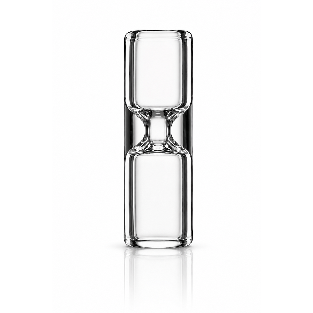 Glass Tip - Cylinder (Hourglass) - Clear