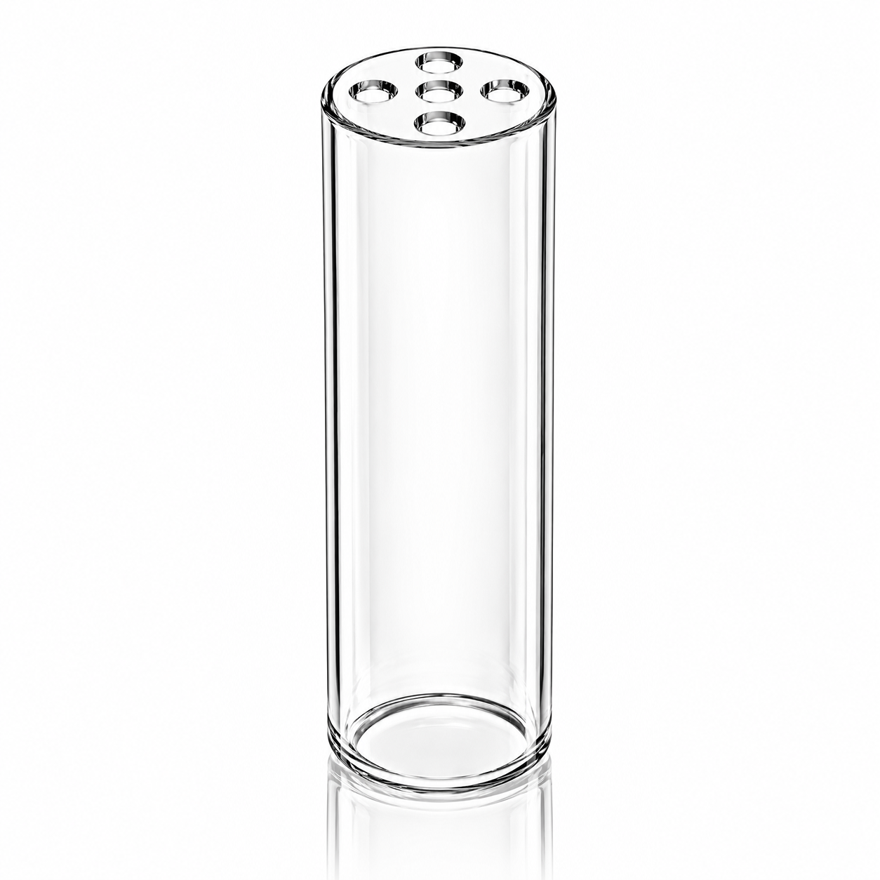Glass Tip - Cylinder (Vented) - Clear